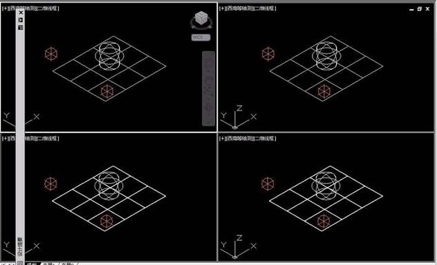 CAD中三維對象怎么設(shè)置四視圖？