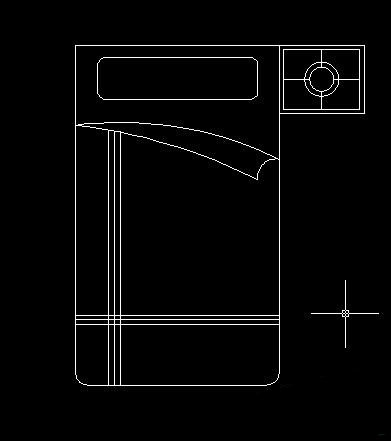 CAD畫床和床頭柜平面圖的教程