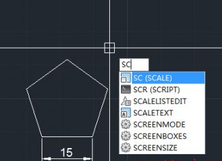 CAD如何按照比例縮放五邊形？