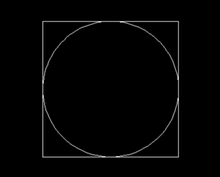 CAD如何在正方形里繪制內(nèi)切圓？