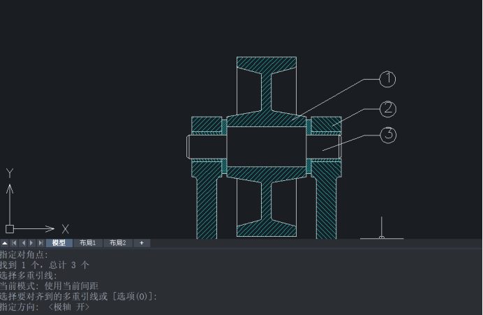 CAD如何對(duì)齊多重引線(xiàn)